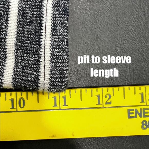 THML Tunic Blue & White Stripe Pleated LG Nautical French Chic Coastal Preppy - Picture 7 of 8